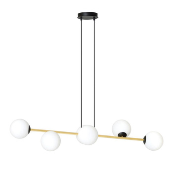 Nowoczesny żyrandol wiszący z kloszami GRAVITY 6 BL OPAL 1241/6