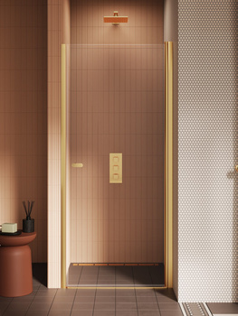 Drzwi wnękowe 70x195 – Złoty, szkło 6 mm (D-0739A) | New Trendy