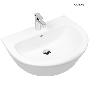 Oltens Jog umywalka 61x49 cm wisząca z powłoką SmartClean biała 41501000