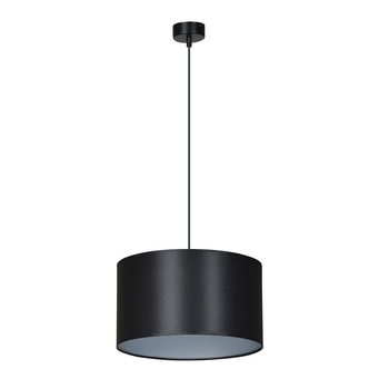 Glamour Lampa wisząca czarna z abażurem złoty środek 60W 185/1 ROTO 1