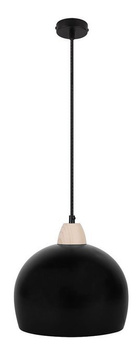 Lampa wisząca czarna aluminiowy klosz 60W E27 Monroe Candellux 31-78377