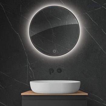 Oltens Nordlis lustro 60 cm okrągłe z oświetleniem LED i systemem Klarglas 64108300