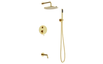 Zestaw prysznicowy podtynkowy Veo / Decco / Illusion jasny złoty