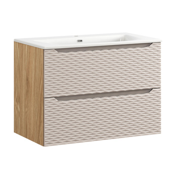 Zestaw meblowy 80cm z umywalką meblową SKY Ocean Beige – set-ocb 80cm s sky