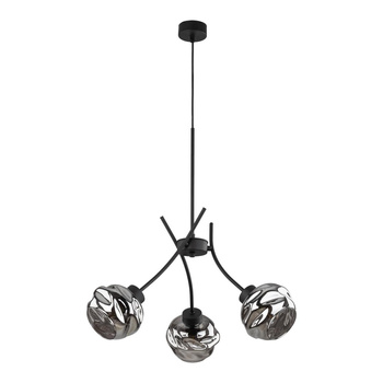Lampa wisząca ZULIA klosz grafit  3xE27 5748