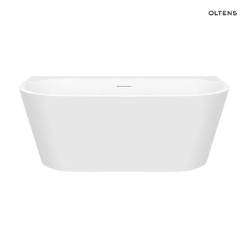 Oltens Hulda wanna wolnostojąca 160x75 cm przyścienna biały połysk 12020000