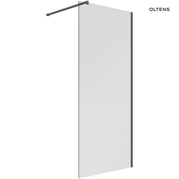 Oltens Bo Walk-in ścianka prysznicowa 80 cm czarny mat/szkło przezroczyste 22000300