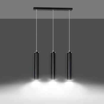 Czarna nowoczesna lampa regulowana 30W 8cm 956/3 LUNA 3