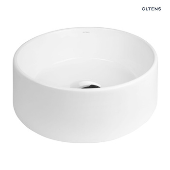 Oltens Lagde umywalka 40 cm nablatowa okrągła biała 40316000