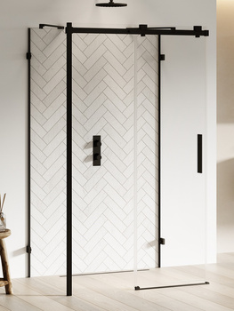 Kabina prysznicowa 130x90x200 – Czarny, szkło 8 mm (EXK-5445) | New Trendy