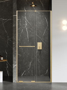 Drzwi wnękowe 130x200 – Złoty, szkło 8 mm (EXK-7513) | New Trendy