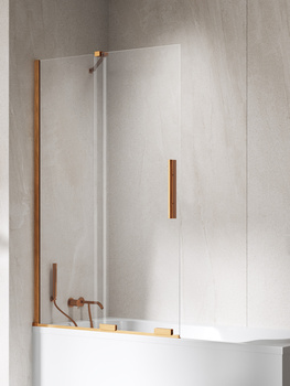 Parawan nawannowy 160x150 – Miedziany, szkło 8 mm (EXK-7808-WU) | New Trendy