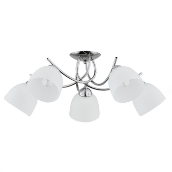 Srebrny żyrandol 5-punktowy MARISA 27565 z kloszem