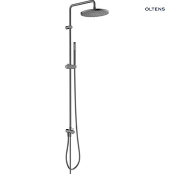 Oltens Molle zestaw prysznicowy do baterii prysznicowej naściennej grafit 36020400