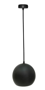 Lampa wisząca czarna E27 metal / drewno Flen Ledea 50101263