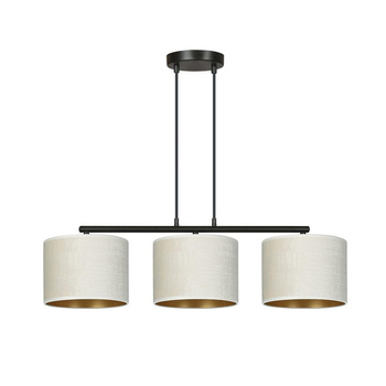 Luksusowa lampa wisząca 72cm 3x60W biały/złoty 1052/3 HILDE 3