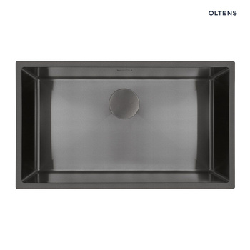 Oltens Hydda zlewozmywak stalowy 76x44 cm 1 komorowy czarny 71105300