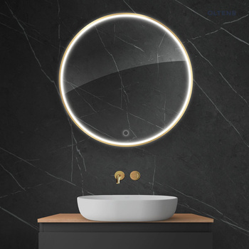 Oltens Nordlis lustro 80 cm okrągłe z oświetleniem LED i systemem Klarglas 64101800