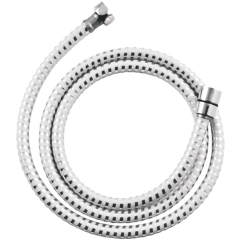 WĄŻ NATRYSK. 150 CM, BIFLEX, BIAŁY-CHROM