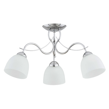 Klasyczna lampa sufitowa z kloszami ARINA 62372 SREBRNA