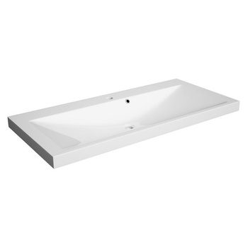 Umywalka meblowa  z białego konglomeratu Zeen 100 Defra 1556