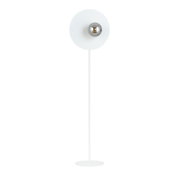 Biała elegancka lampa podłogowa E14, klosz grafit OSLO 1188/LP
