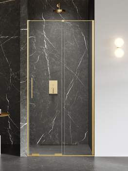 Drzwi wnękowe 110x200 – Złoty, szkło 8 mm (EXK-7502) | New Trendy