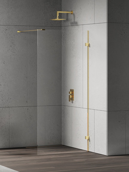 Walk-in 100x200 – Złoty, szkło 8 mm (EXK-4841) | New Trendy
