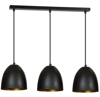 Lampa metalowa czarny/złoty 3x60W E27 70cm 410/3 LENOX 3