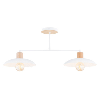 Lampa sufitowa z podwójnym ażurowym kloszem KOBE 2 WHITE 1319/2
