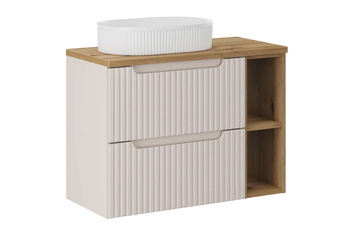 Zestaw meblowy 80cm z blatem i umywalką nablatową Beyond Nova Cashmere – SET-NOC B OAK 80CM UN BEYOND WH LR