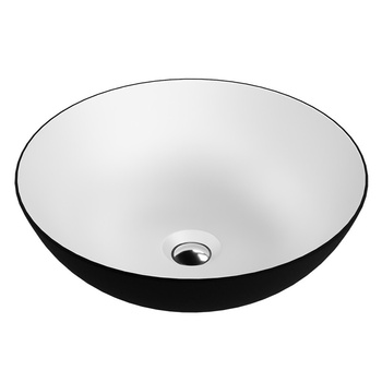 Umywalka nablatowa Rosa Black/White