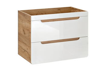 Szafka łazienkowa Comad 60cm 2 szuflady Dąb Craft, Biały Połysk – ARUBA WHITE 820- 60 CM FSC