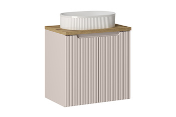 Zestaw meblowy 60cm z blatem i umywalką nablatową Beyond Nova Cashmere – set-noc b oak 60cm d un beyond 5 wh