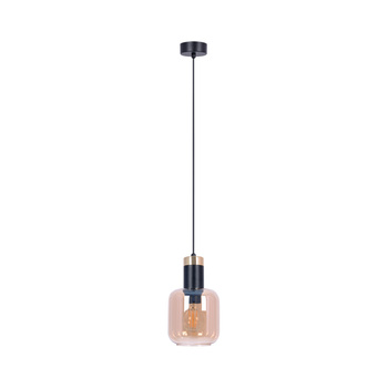 Lampa wisząca z bursztynowym kloszem K-5265 z serii DOKA
