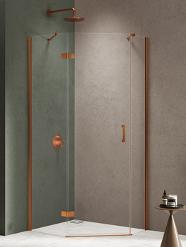 Kabina prysznicowa 100x80x200 – Miedziany, szkło 6 mm (K-4686) | New Trendy