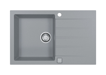 Zlewozmywak 1 - komorowy CADIT 20  szary 79 x 50 cm + syfon POP-UP 3 1/2  1132025