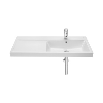 GAP Umywalka ścienna asymetryczna 100x46 cm PRAWA Supraglaze®