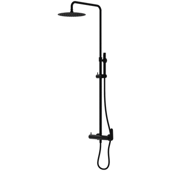 Natynkowy zestaw prysznicowy z deszczownicą Cetus Matt black