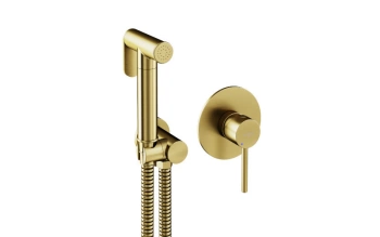 Bateria bidetowa Veo podtynkowa  złoto szczotkowane