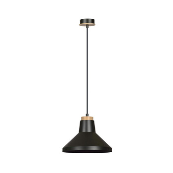 Czarna lampa wisząca w stylu skandynawskim EMIBIG 1040/1