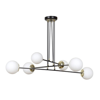 Wyjątkowa lampa wisząca nowoczesna kuliste klosze 6x40W E14 966/6 OGNIS 6