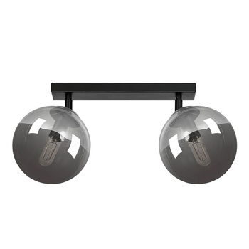 Listwa sufitowa lampa grafitowe klosze na małe gwinty E14 2x40W 777/2 TOFI 2