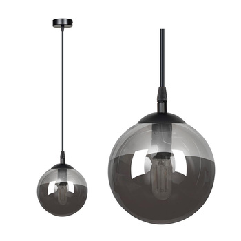 Czarna prosta lampa wisząca 1x żarówka 40W 712/1 COSMO 1