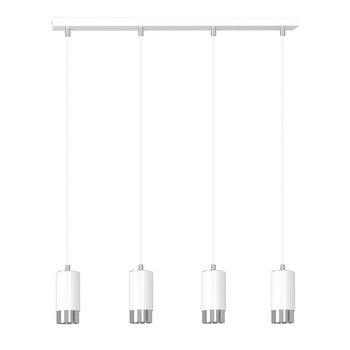 Lampa wisząca nad stół w jadalni tuby białe srebrne 4x30W 814/4 FUMIKO 4