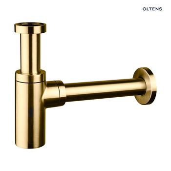 Oltens Hervik syfon umywalkowy butelkowy złoto szczotkowane 02600810