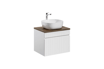 Zestaw meblowy 60cm z blatem i umywalką nablatową Smile Iconic White – SET ICW-B 60 CM 6252