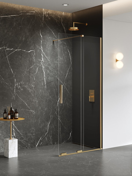 Walk-in 100x200 – Złoty, szkło 8 mm (EXK-7627) | New Trendy