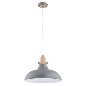 Lampa wisząca z masywnym kloszem SOLO 61269 SREBRNA