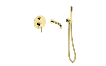 Bateria wannowa podtynkowa 3-punktowa Veo złoty